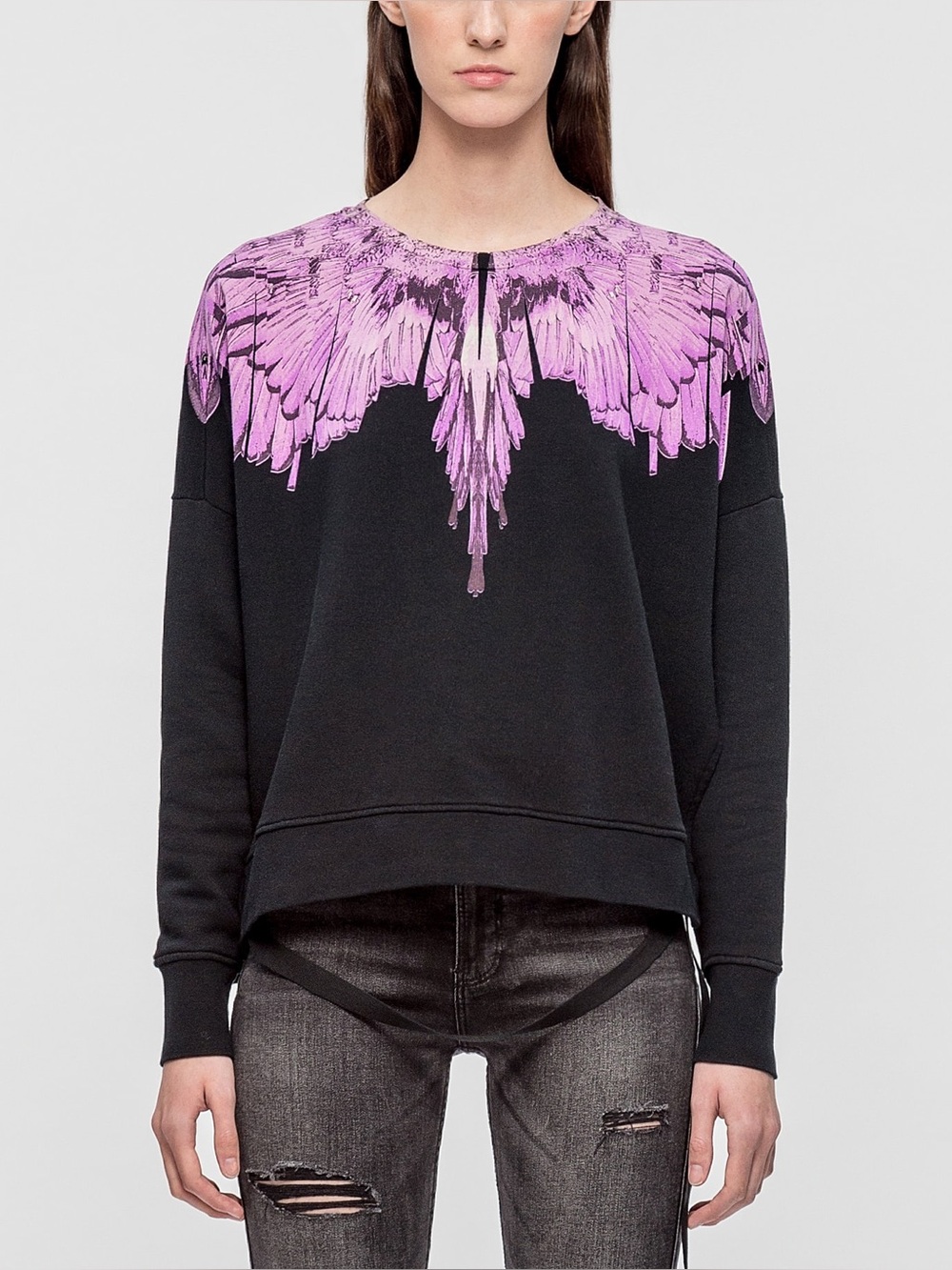 Marcelo Burlon Narela Poncho drawstring side slit sweatshirt luxury sz xs